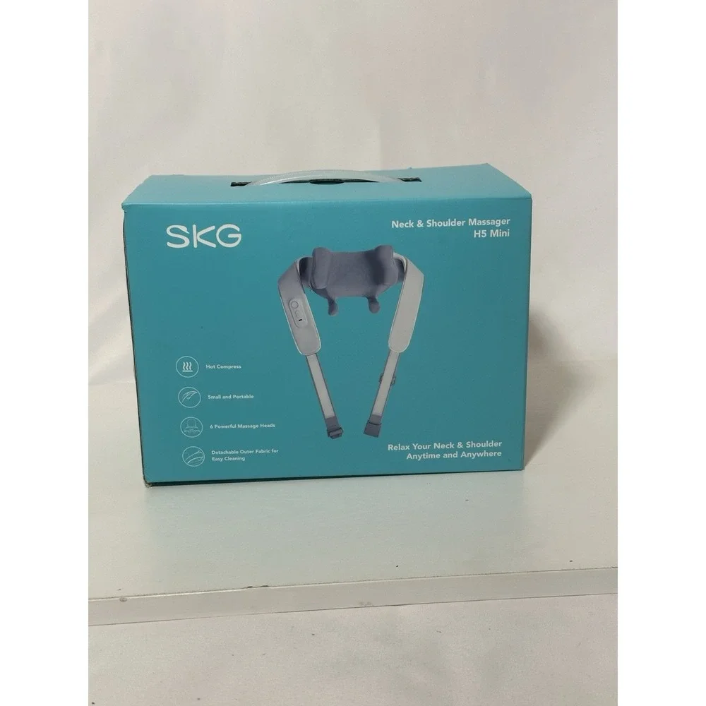 SKG Neck & Shoulder Massager H5 Mini | Heat Therapy | Portable | New open box